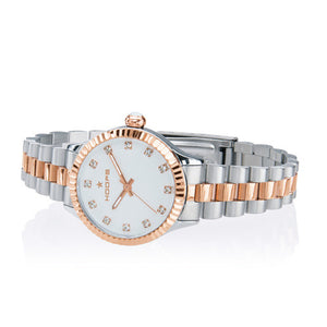 Orologio Donna Luxury Diamonds Silver & Gold Bianco 2569LSRG-07 - Hoops