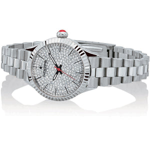 Orologio Donna Luxury Full Diamonds Silver Hoops