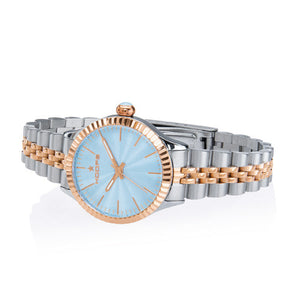 Orologio Donna Luxury Silver & Gold Azzurro 2560LSRG-05 - Hoops
