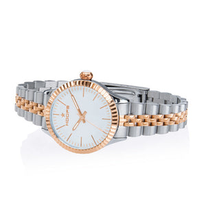 Orologio Donna Luxury Silver & Gold Bianco 2560LSRG-07 - Hoops