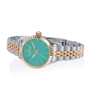 Orologio Donna Luxury Silver & Gold Verde 2560LSRG-06 - Hoops