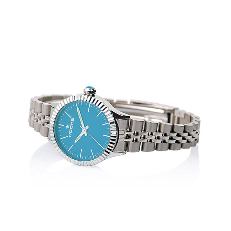 Orologio Donna Luxury Silver Turchese Laccato 2560LA-11 - Hoops   