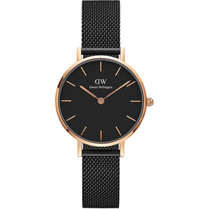 Orologio Donna Petite Ashfield Rose Nero Daniel Wellington