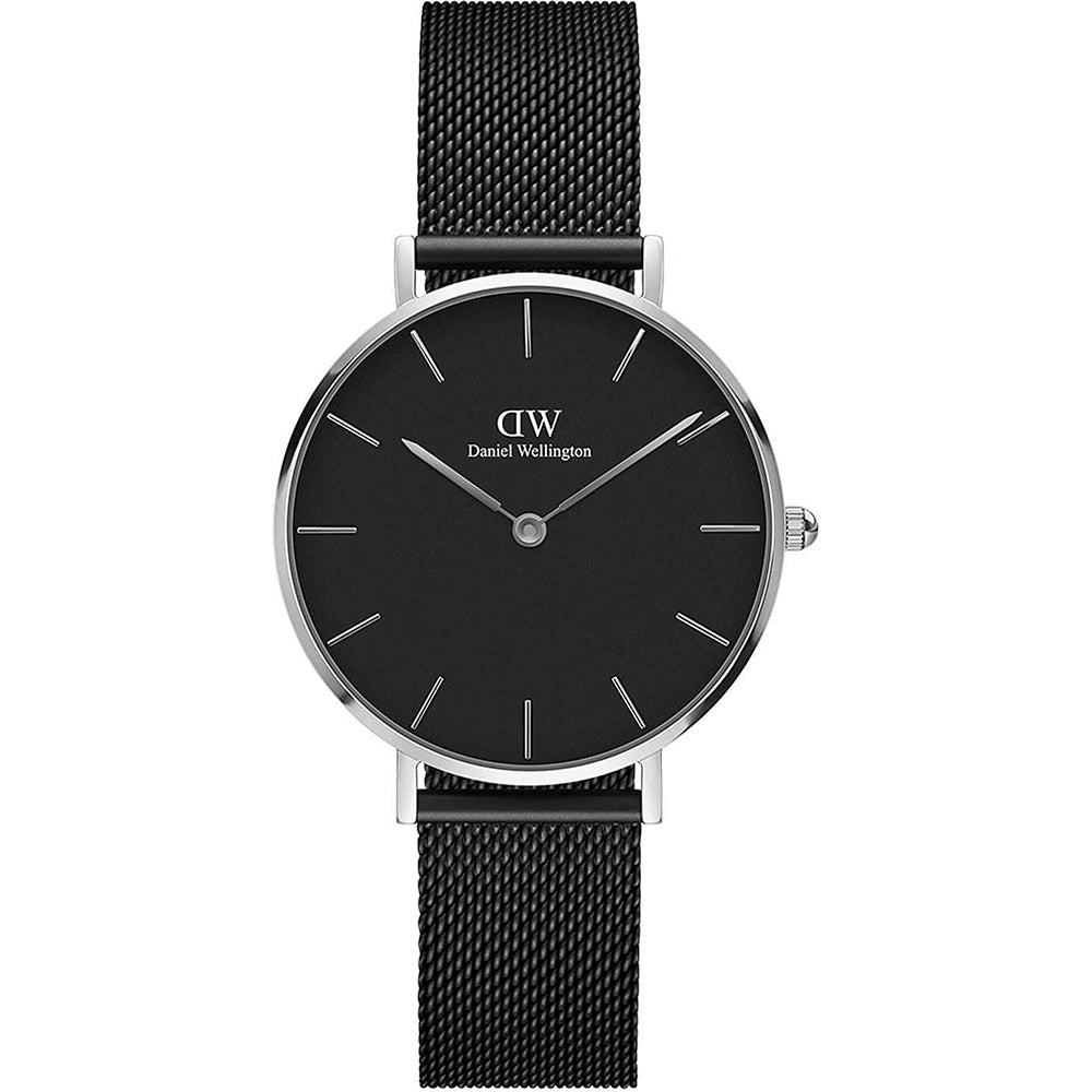 Orologio Donna Petite Ashfield Silver Nero Daniel Wellington