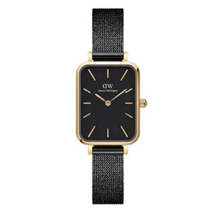 Orologio Donna Quadro Pressed Ashfield Gold Nero Daniel Wellington