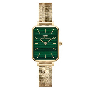 Orologio Donna Quadro Pressed Evergold Gold Verde Daniel Wellington