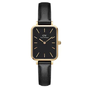 Orologio Donna Quadro Pressed Sheffield Gold Nero Daniel Wellington