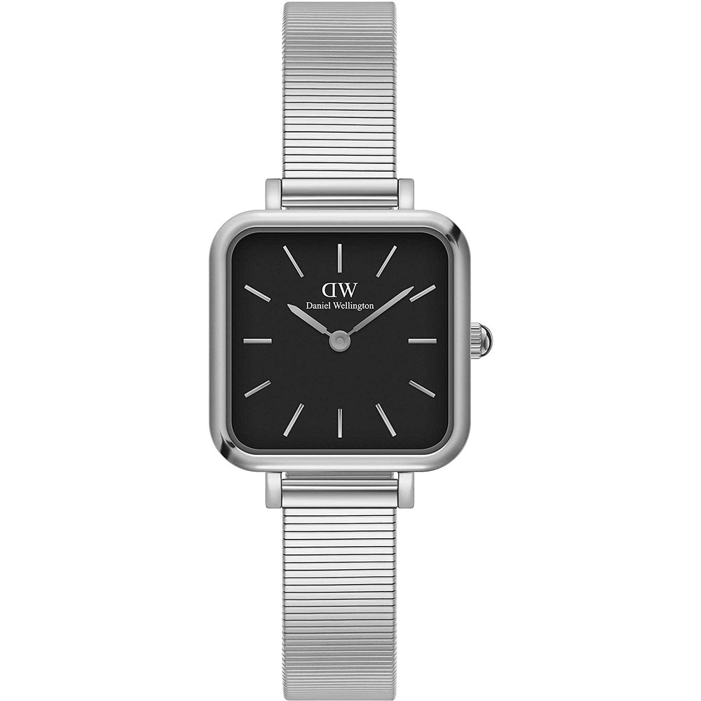Orologio Donna Quadro Silver Nero Daniel Wellington