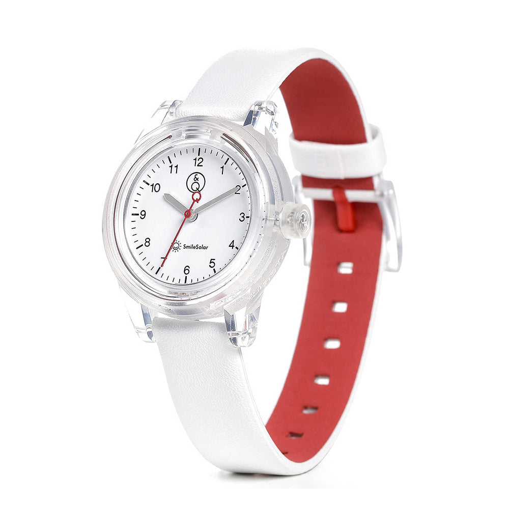 Orologio Unisex Bianco Mini Matching Outfit Smile Solar