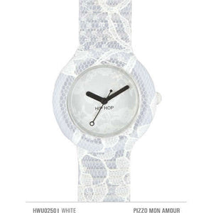 Orologio Unisex Bianco Pizzo Mon Amour HWU0250 - Hip Hop 
