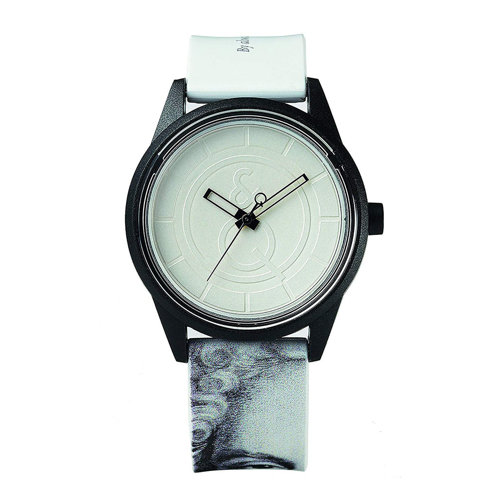 Orologio Unisex Q&Q Isaac Newton Bianco Smile Solar