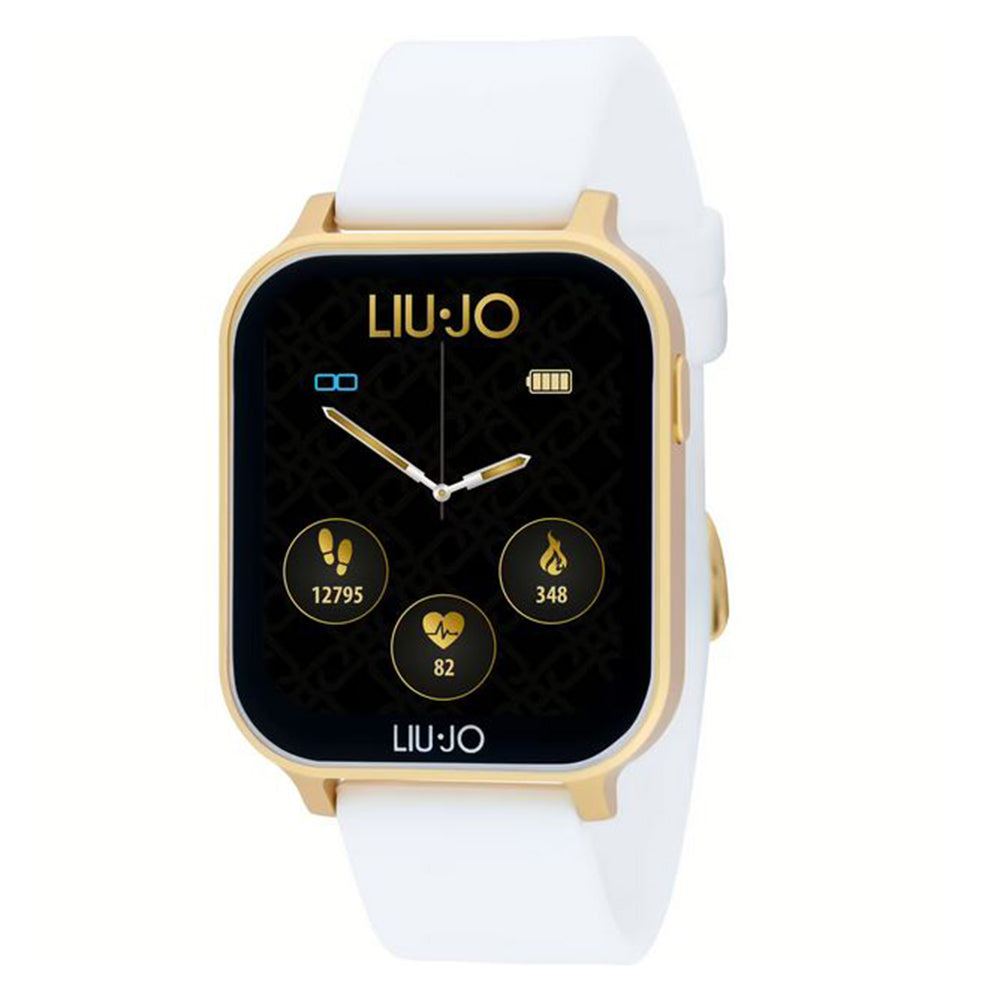 Orologio Unisex Smartwatch Voice Energy Gold Cinturino Bianco Liu