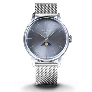 Orologio Uomo 1960 Fasi Lunari in Acciaio Grigio Locman
