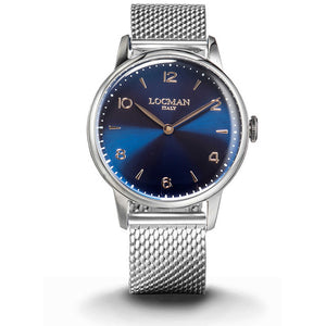 Orologio Uomo 1960 in Acciaio Blu Locman