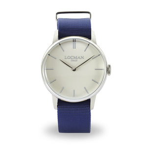 Orologio Uomo 1960 in Acciaio Blu Locman