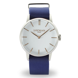 Orologio Uomo 1960 in Acciaio Blu Locman