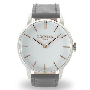 Orologio Uomo 1960 in Acciaio Grigio Locman