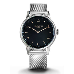 Orologio Uomo 1960 in Acciaio Nero Locman