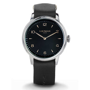 Orologio Uomo 1960 in Acciaio Nero Locman