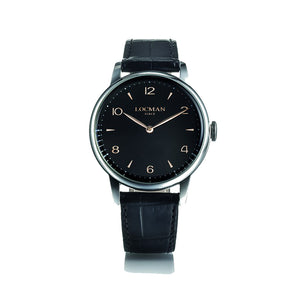 Orologio Uomo 1960 in Acciaio Nero Locman