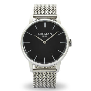 Orologio Uomo 1960 in Acciaio Nero Locman