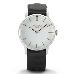 Orologio Uomo 1960 in Acciaio Nero Locman