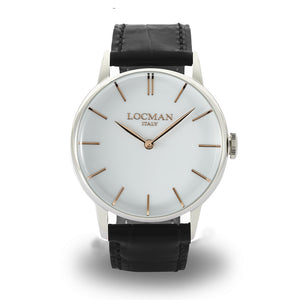 Orologio Uomo 1960 in Acciaio Nero Locman