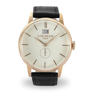 Orologio Uomo 1960 in Acciaio Rose Nero Locman