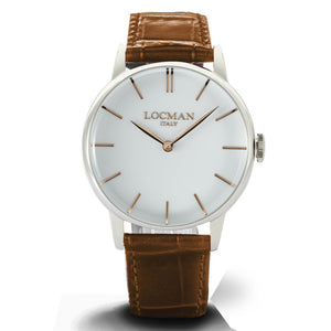 Orologio Uomo 1960 in Acciaio Testa di Moro Locman