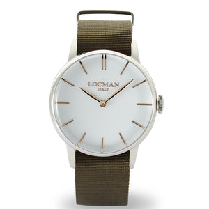 Orologio Uomo 1960 in Acciaio Verde Locman