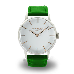 Orologio Uomo 1960 in Acciaio Verde Locman