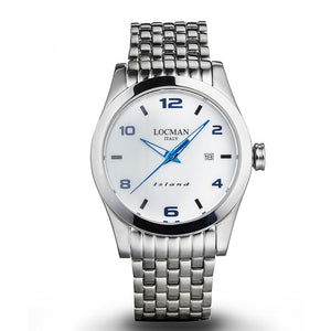 Orologio Uomo Acciaio Bianco Island Locman