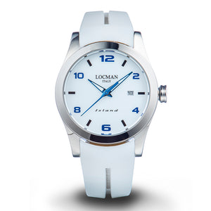 Orologio Uomo Acciaio Bianco Island Locman