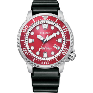 Orologio Uomo Acciaio Eco Drive Diver 200 Promaster Rosso Citizen