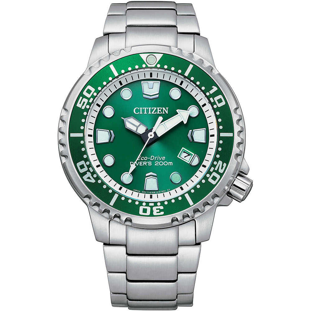 Orologio Uomo Acciaio Eco Drive Diver 200 Promaster Verde Citizen
