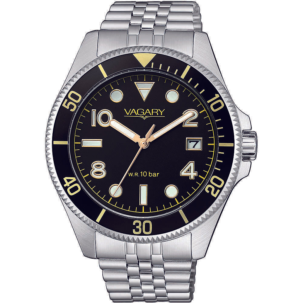 Orologio Uomo Aqua39 105th Nero Gold Vagary