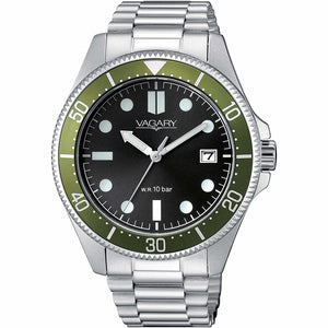 Orologio Uomo Aqua39 Nero e Verde Vagary