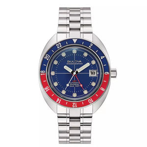 Orologio Uomo Automatico Oceanographer GMT Blu Bulova