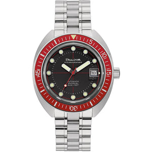 Orologio Uomo Automatico Oceanographer Rosso Bulova