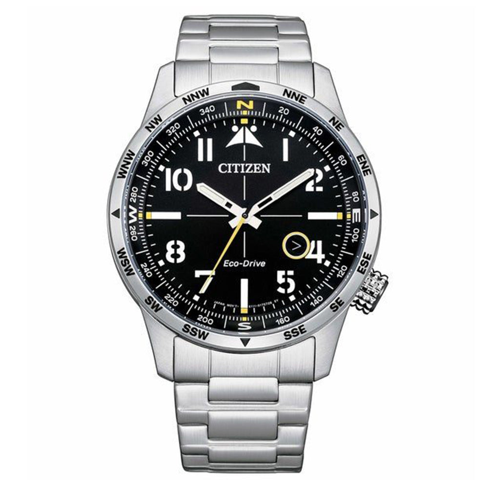 Orologio Uomo Aviator Eco Drive Nero Citizen