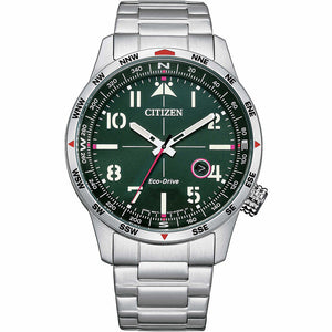 Orologio Uomo Aviator Eco Drive Verde Citizen