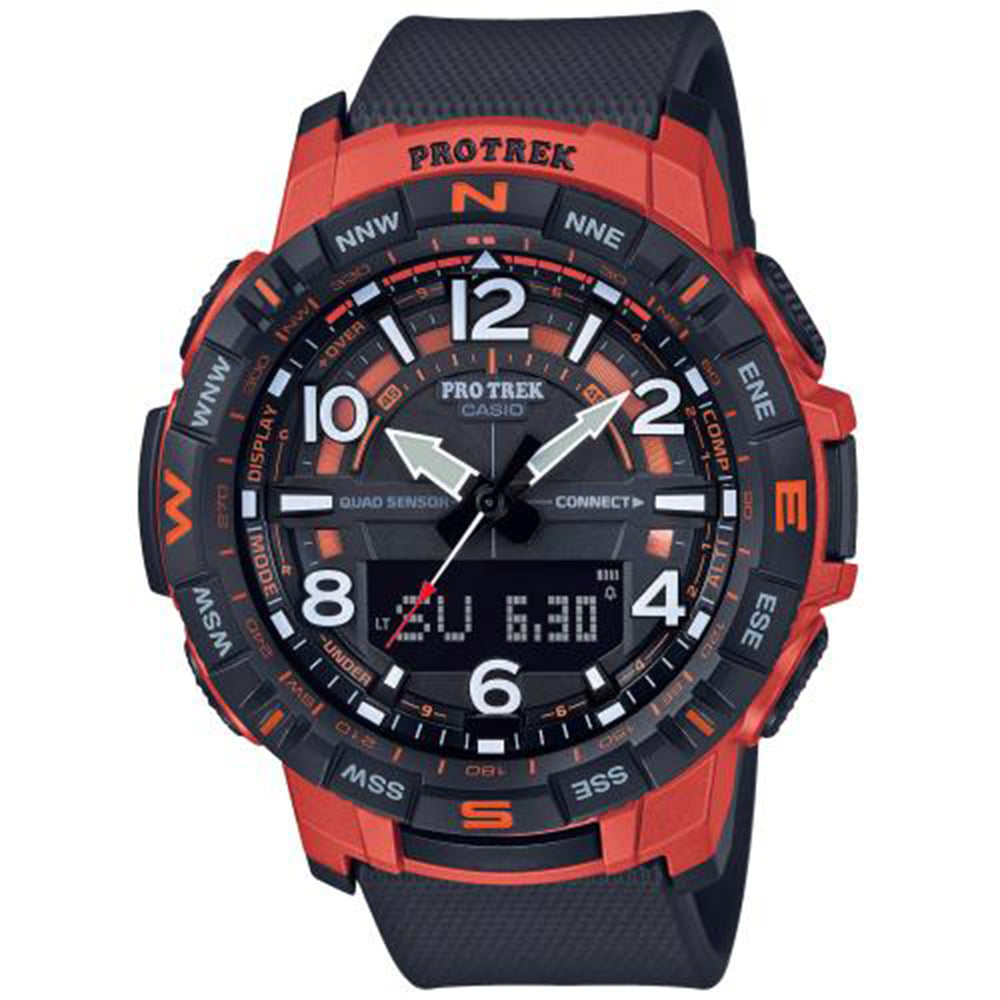 Orologio Uomo Bluetooth Smart Pro Trek Rosso Casio