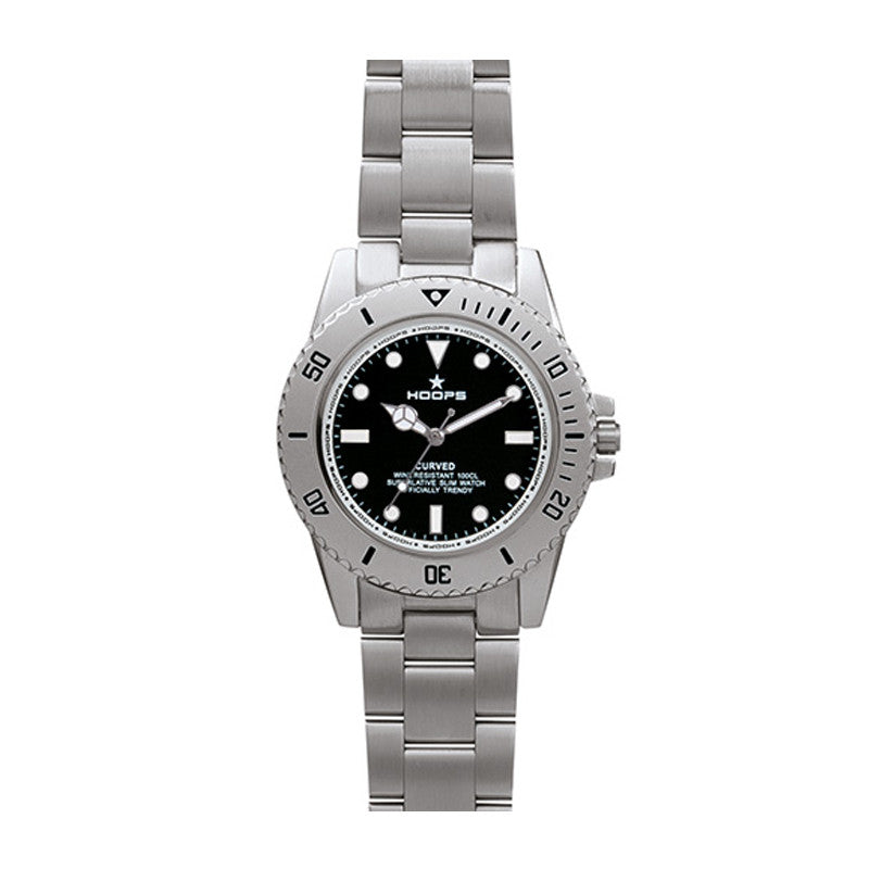 Orologio Uomo Curved Braccialato Nero 2559LCS-09 - Hoops
