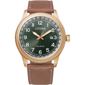 Orologio Uomo Eco Drive Verde Aviator Of 2020 Citizen