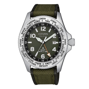 Orologio Uomo Eco Drive Verde Promaster Field GMT Citizen