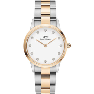 Orologio Donna Iconic Link Lumine Bicolor Bianco Daniel Wellington