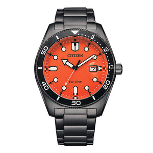 Orologio Uomo Marine Eco Drive Grey Arancio Citizen