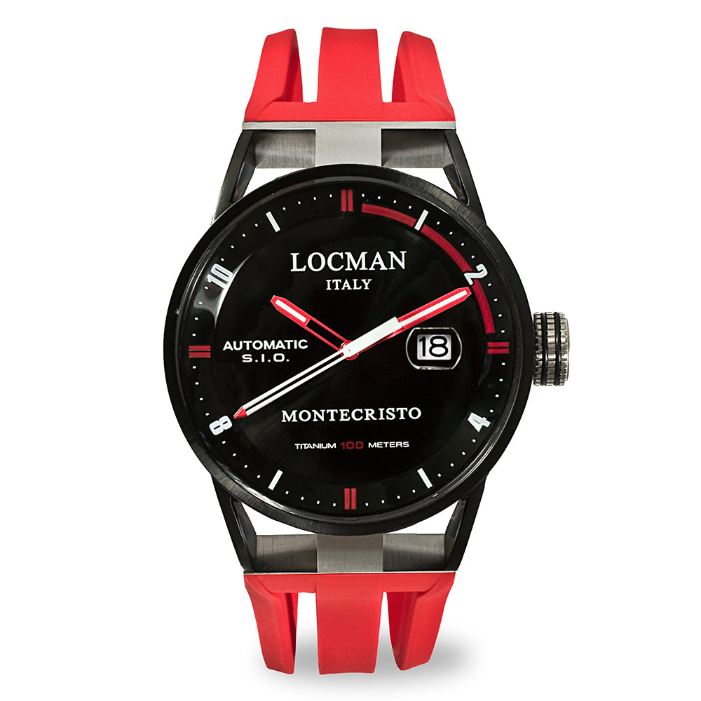 Orologio Uomo Montecristo Automatico Rosso Locman Gioielleria