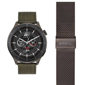 Orologio Uomo Smartwatch R16 BC-1 Gun Doppio Cinturino Verde e Maglia Milanese Gun Breil