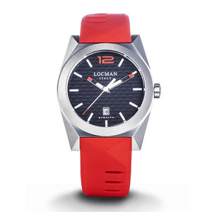 Orologio Uomo Stealth Acciaio e Titanio Rosso Locman